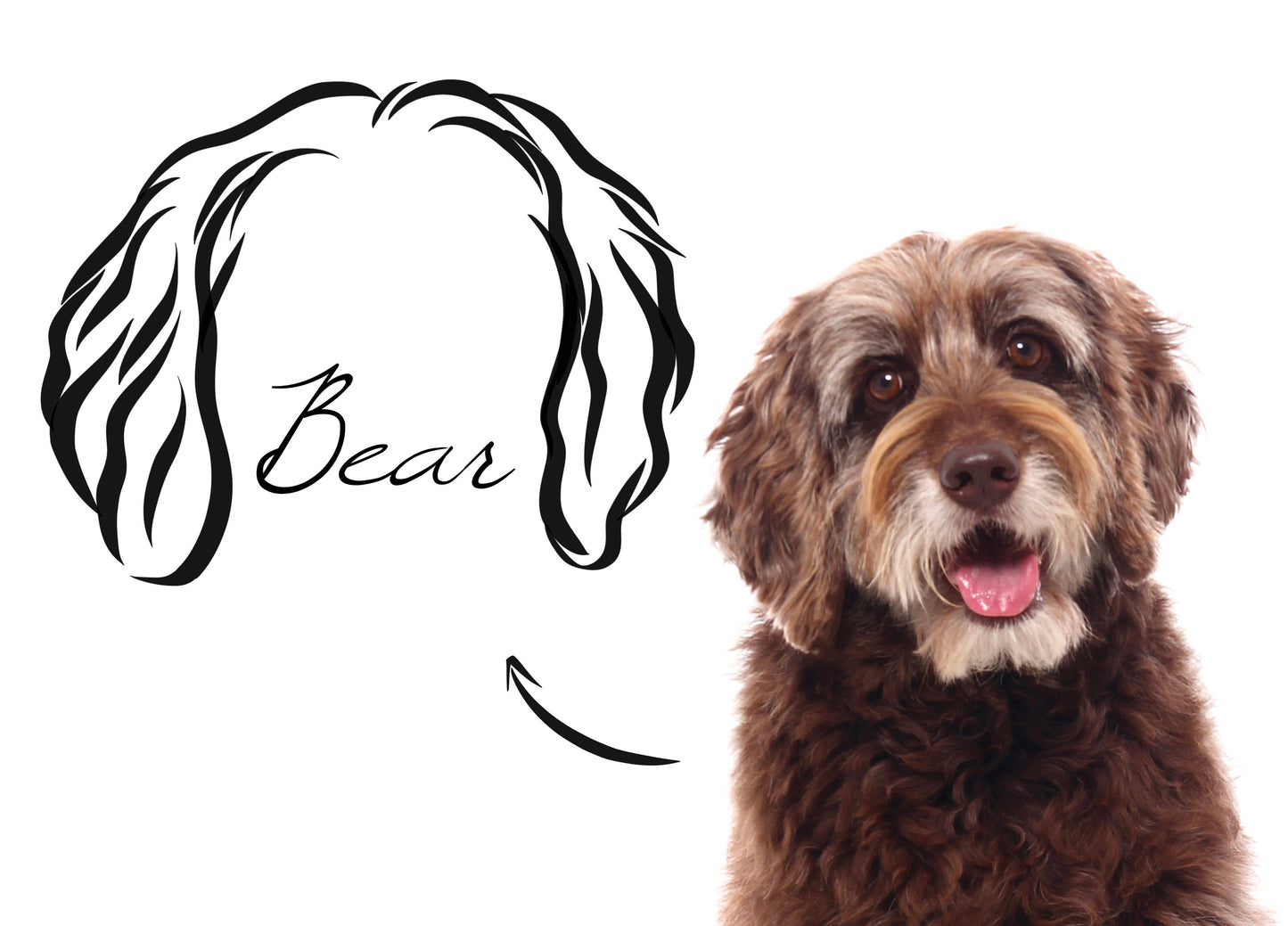 Outline Pet Ear Drawing/ Custom Dog Ear Line Portrait/ Minimalistic Dog Ears Digital Sketch/ Pet Memorial Tattoo Design Idea/ Pet Face Art
