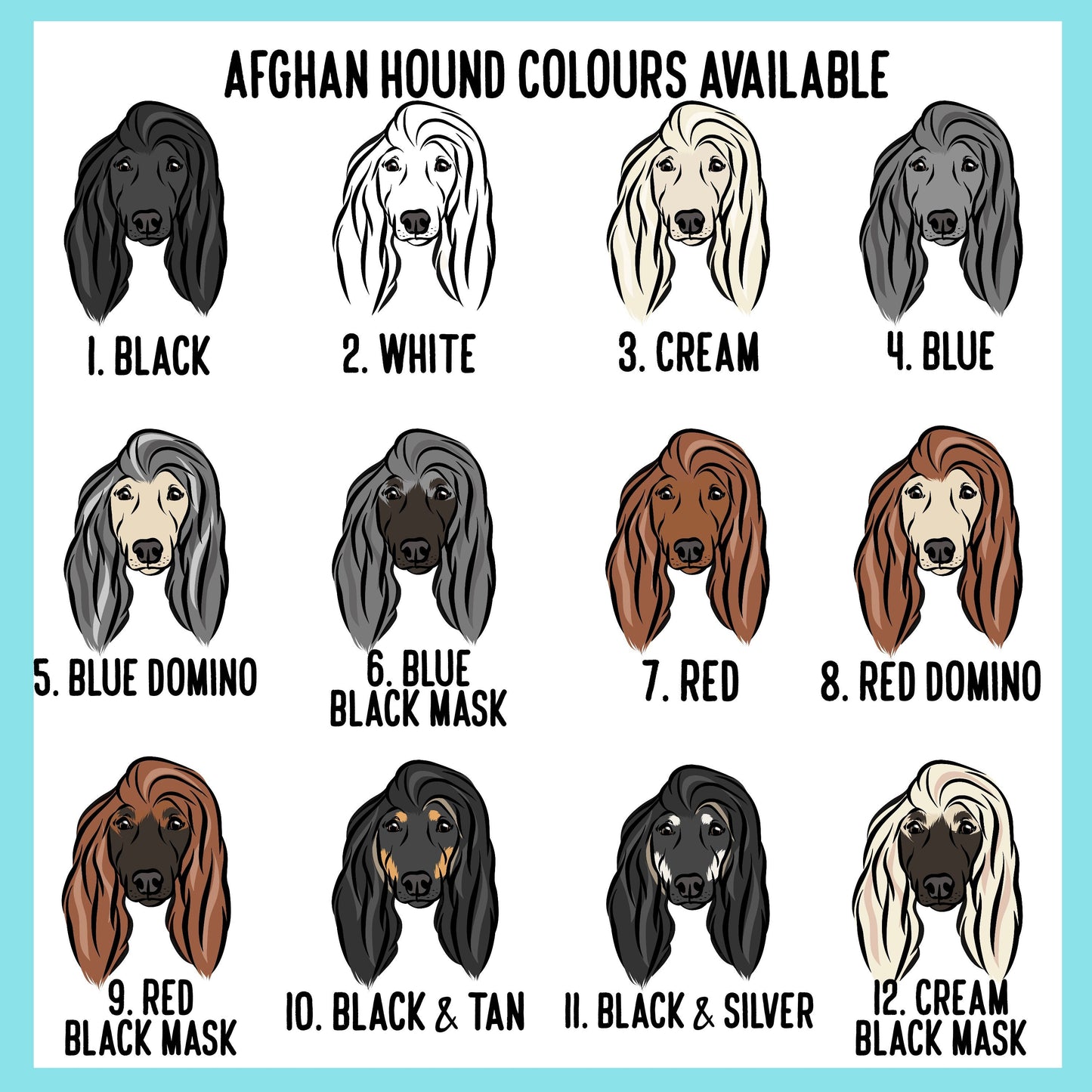 Afghan Hound Keyring