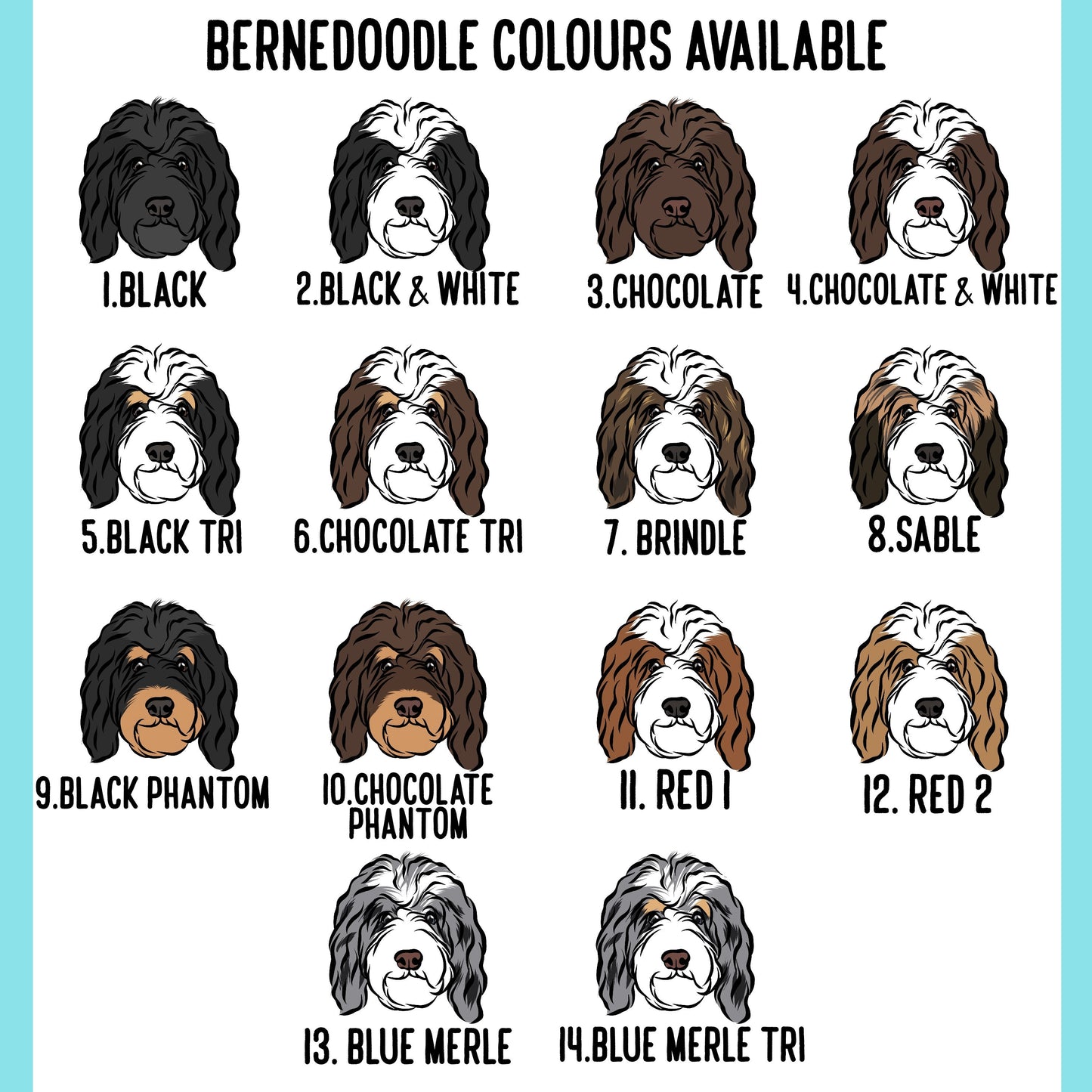 Bernedoodle Mouse Mat/ Personalised Dog Breed Keyboard Mouse Pad/ Cute Dog Desk Organisation/ Bernedoodle Pet Lover Owner Office Gift
