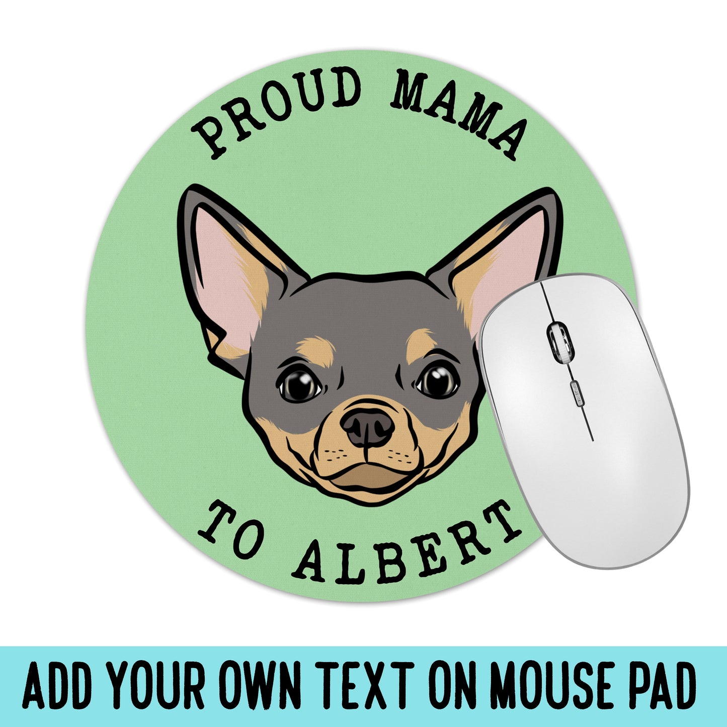 Chihuahua Portrait Mouse Mat/ Custom Your Own Chihuahua Portrait Mouse Pad/ Perfect Gift For Chihuahua Owner/ Unique Chihuahua Mouse Mat