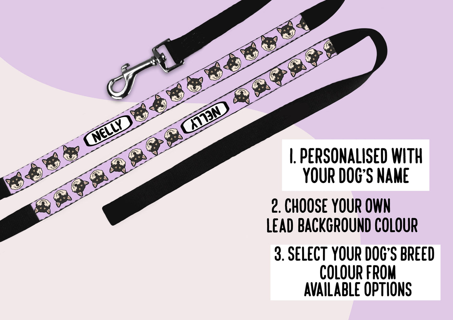 Personalised Shiba Inu Dog Portrait Lead