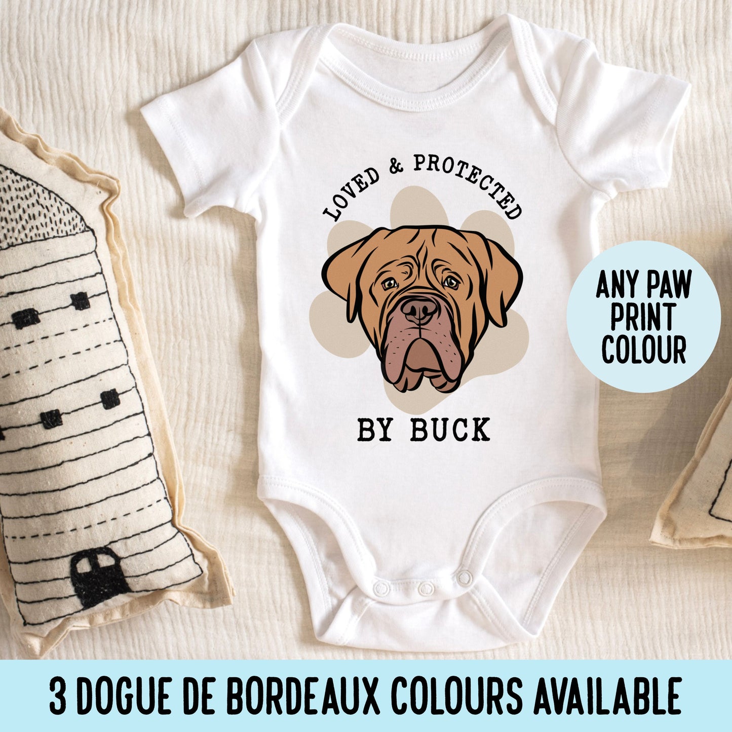 Dogue De Bordeaux Baby Sleepsuit