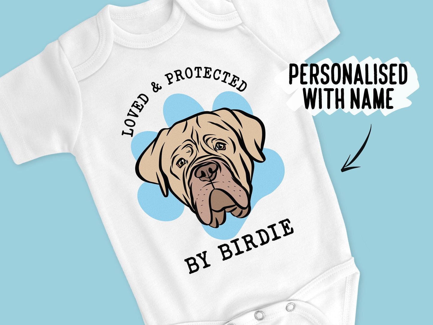 Dogue De Bordeaux Baby Sleepsuit
