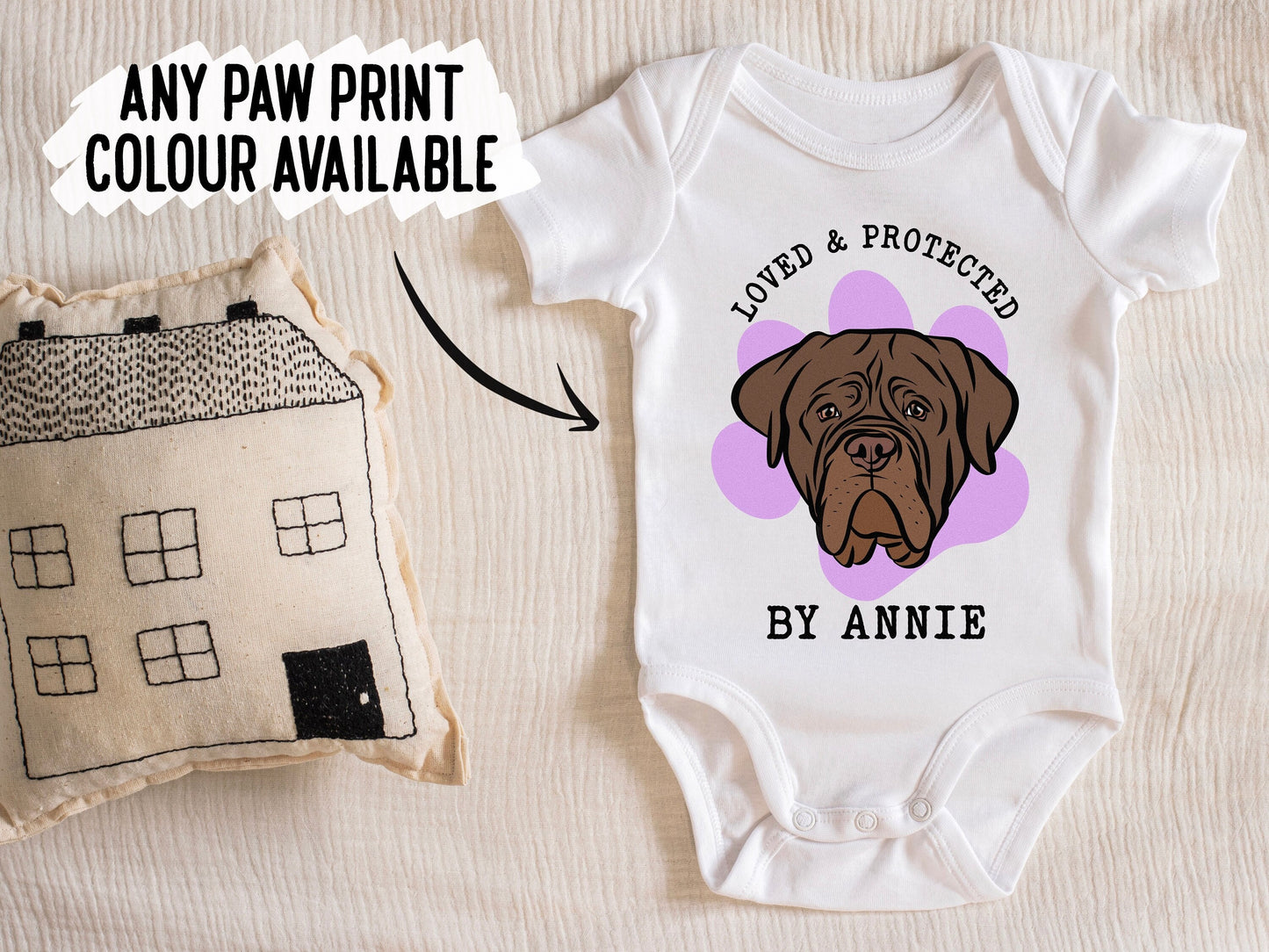 Dogue De Bordeaux Baby Sleepsuit