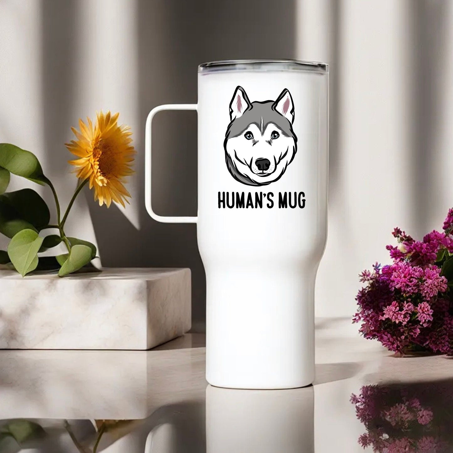 Siberian Husky Travel Mug