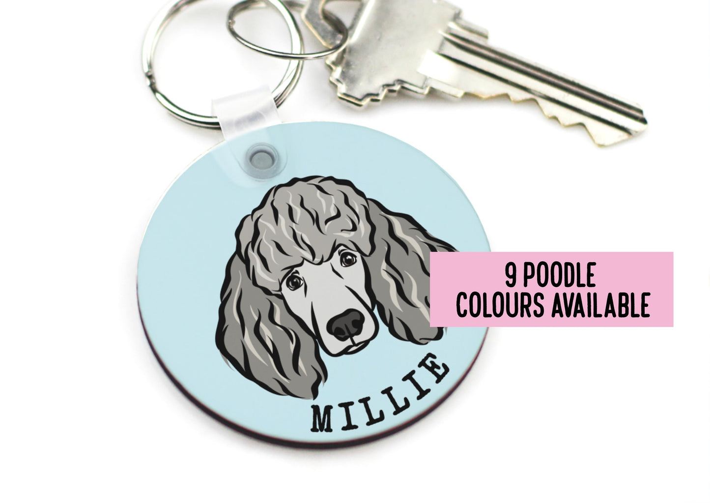 Personalised Poodle Keyring