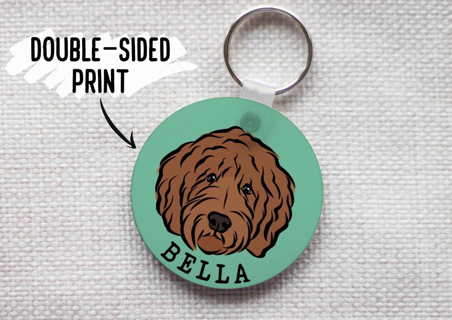 Personalised Goldendoodle Keyring