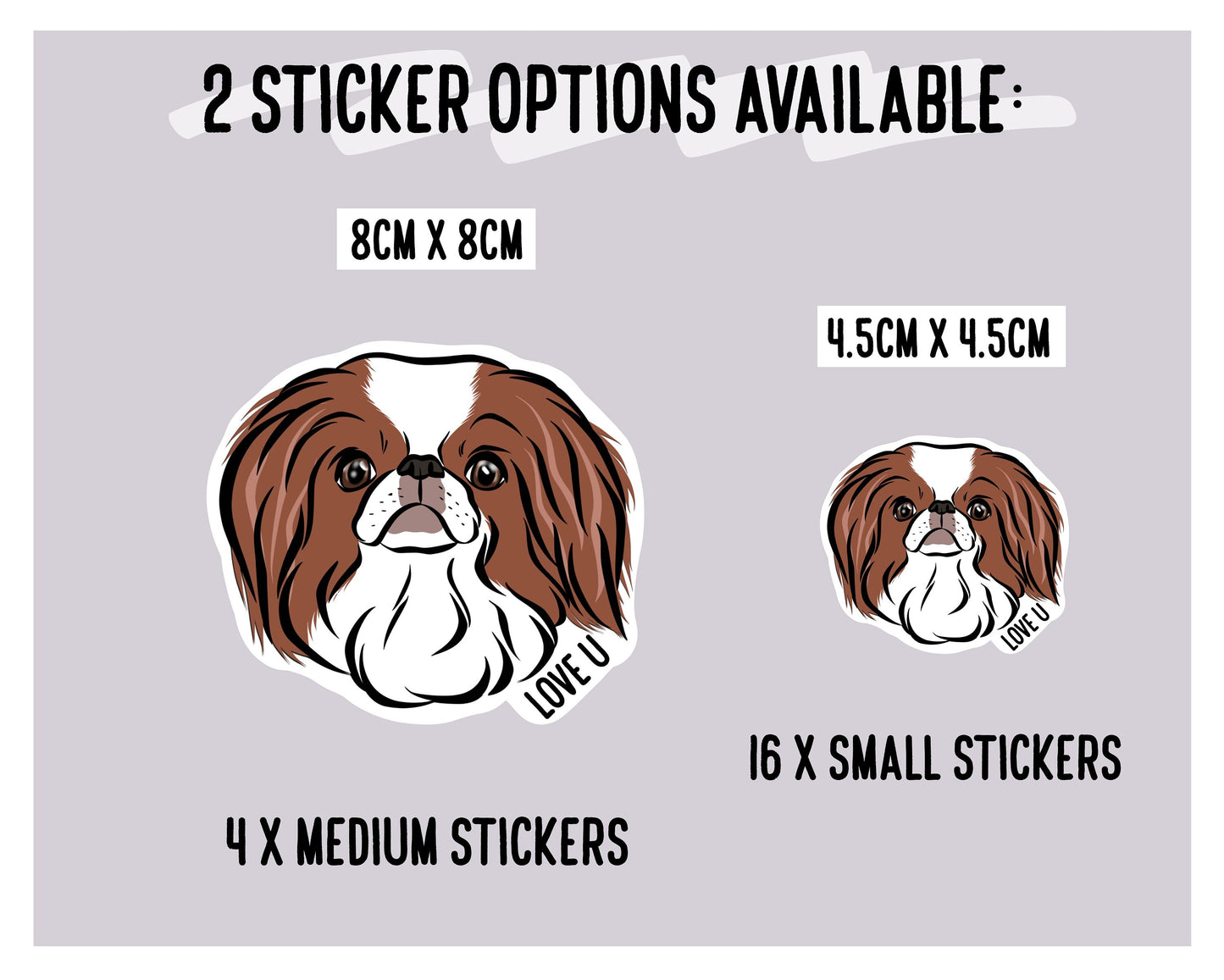 Japanese Chin Dog Stickers