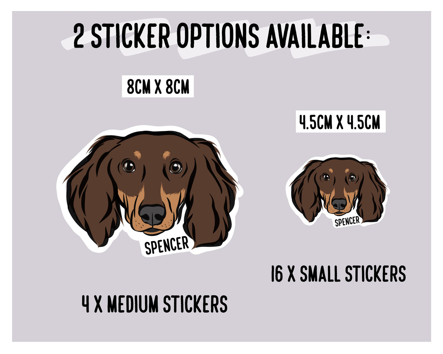 Long Haired Dachshund Stickers