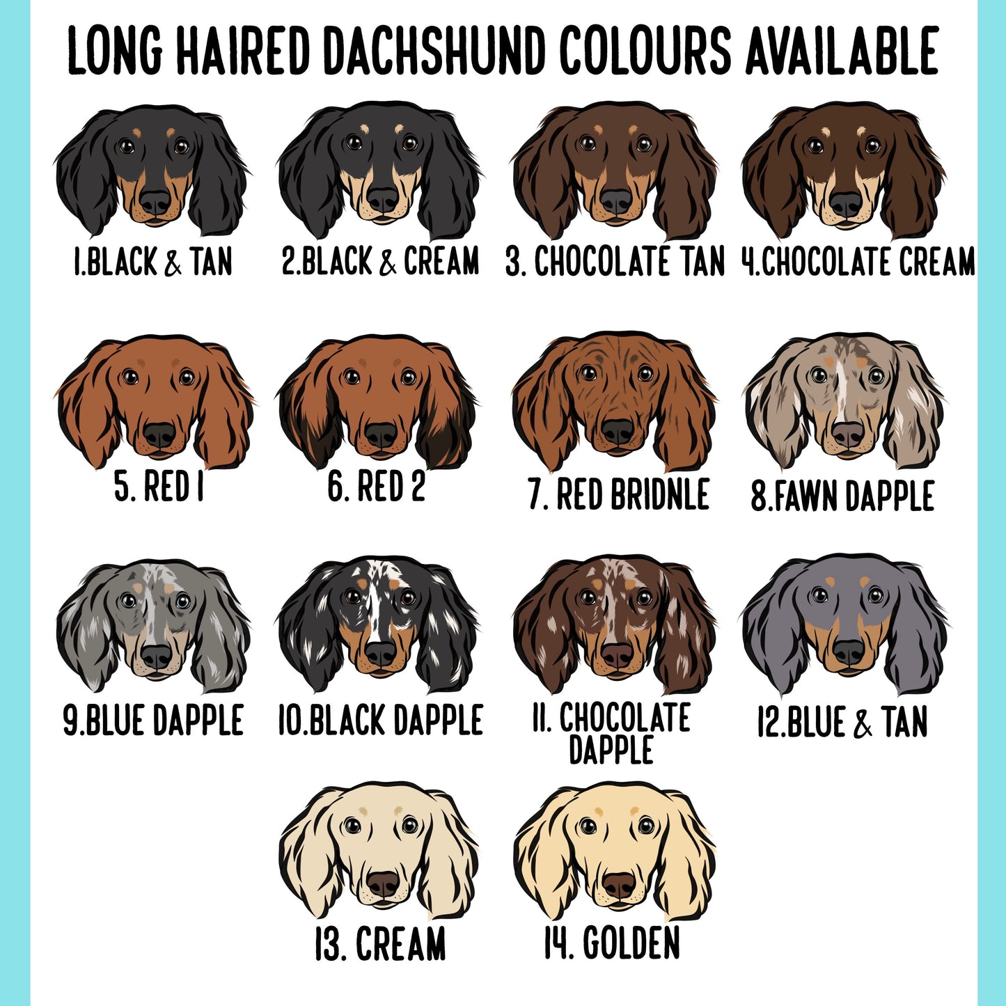 Long Haired Dachshund Stickers