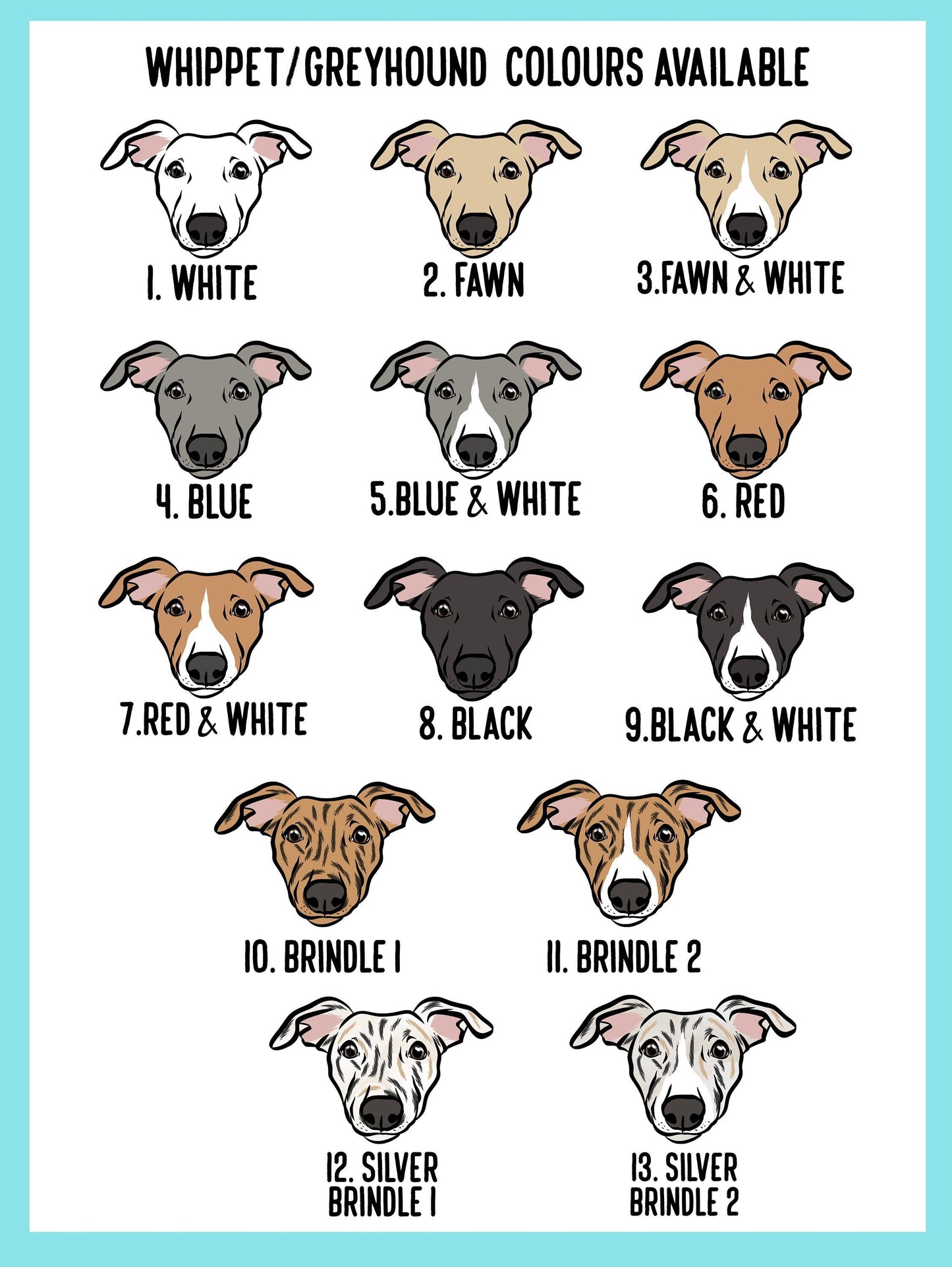 Personalised Whippet Stickers