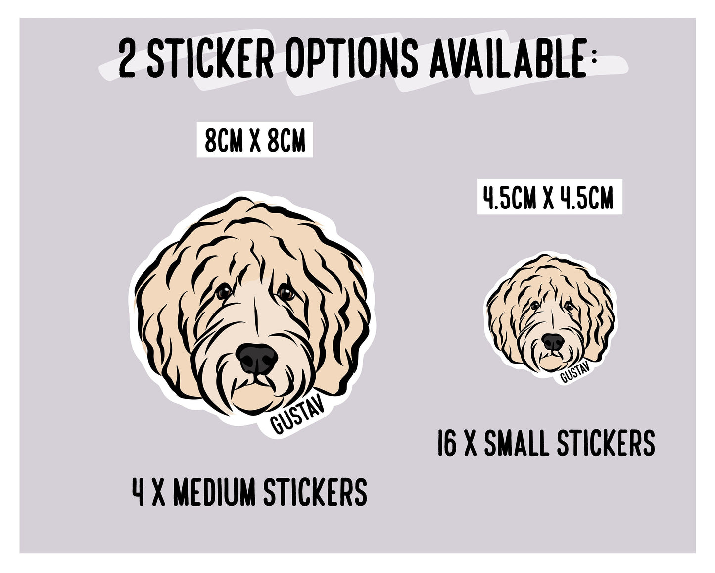 Personalised Goldendoodle Stickers