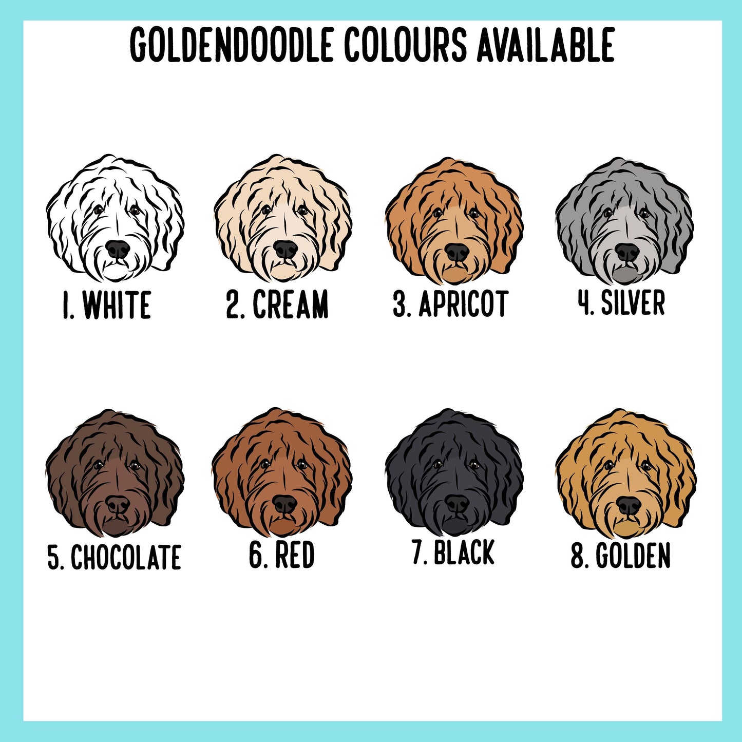Personalised Goldendoodle Stickers