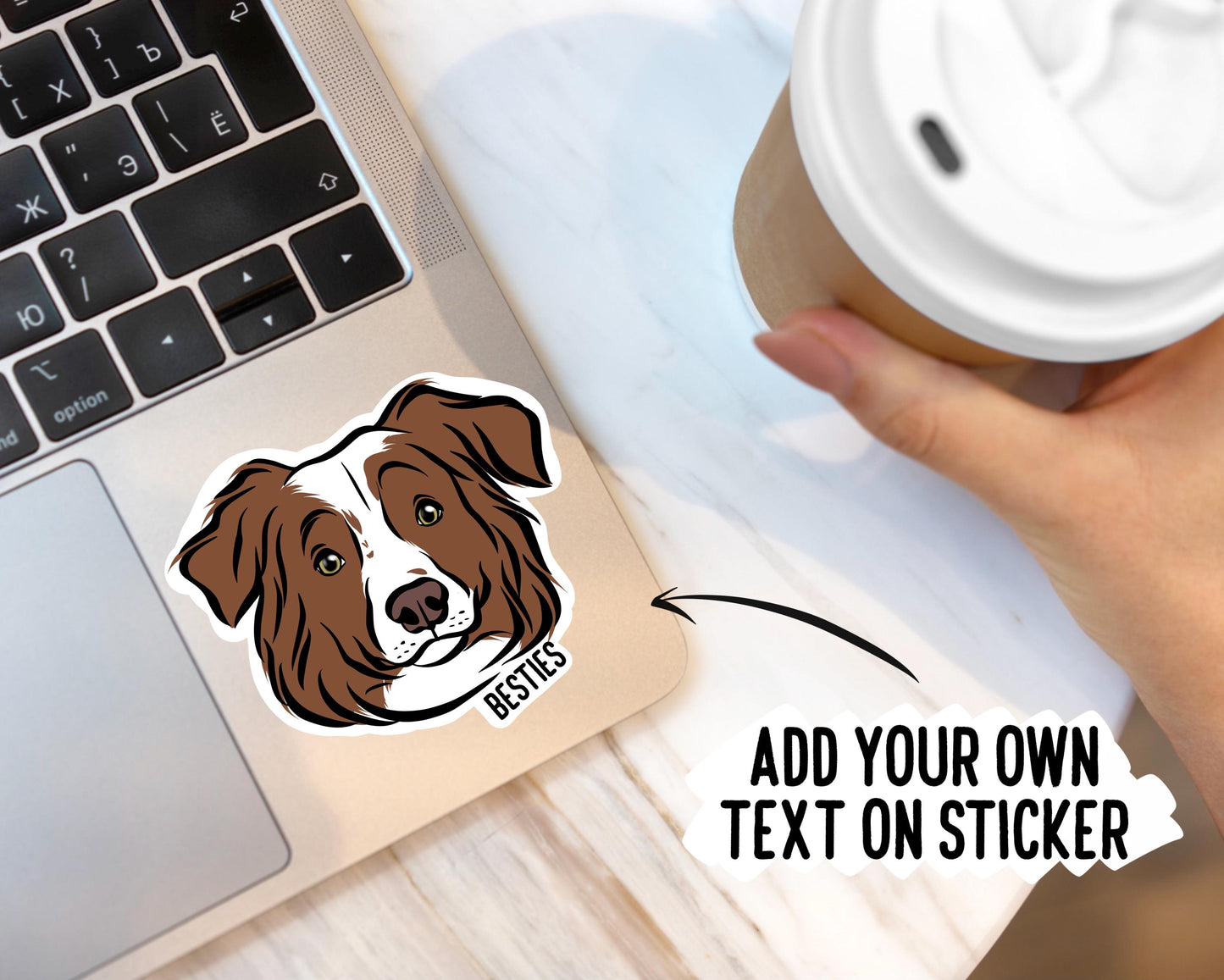 Australian Shepherd Face Stickers