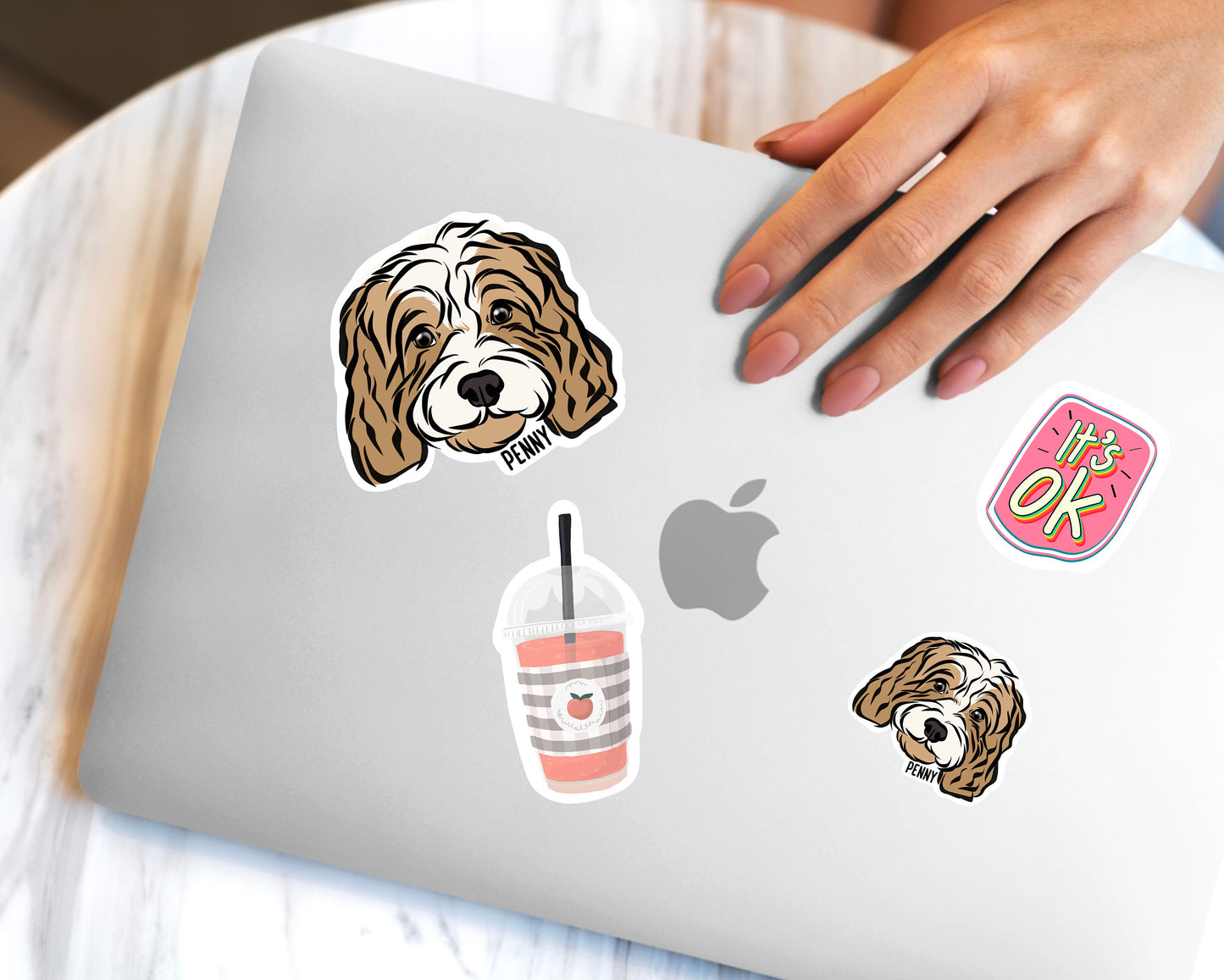 Cavapoo Face Stickers