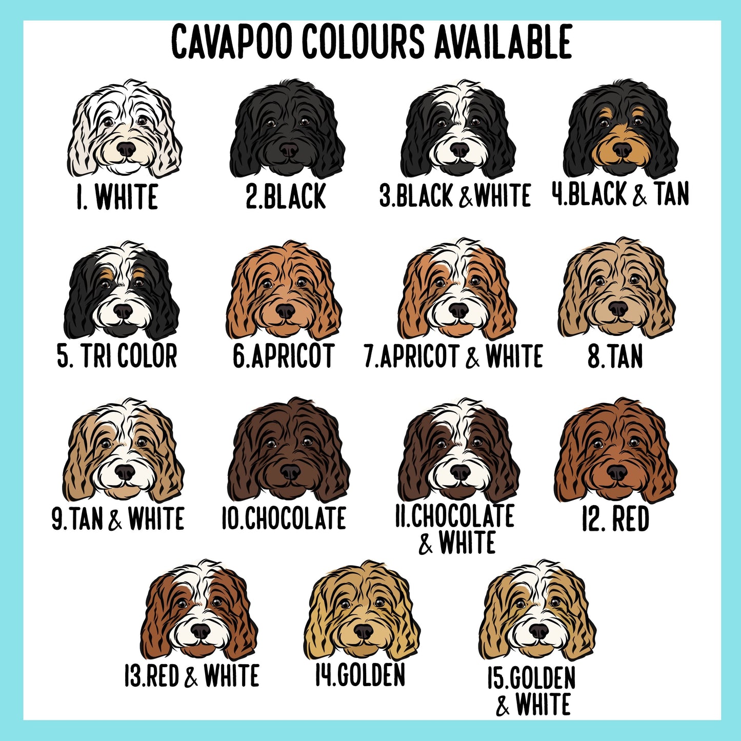 Cavapoo Face Stickers