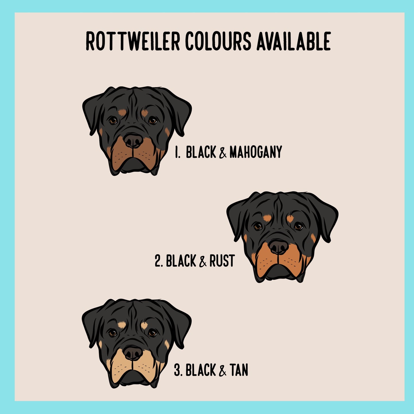 Rottweiler Dog Print T-Shirt