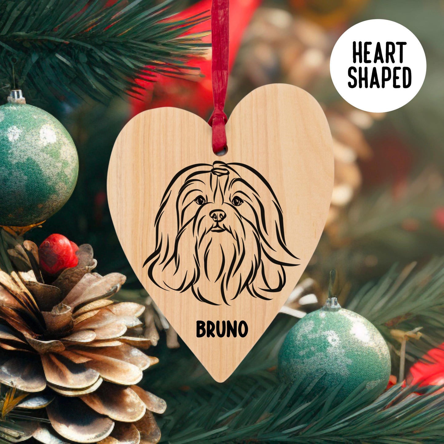 Lhasa Apso Christmas Tree Ornament