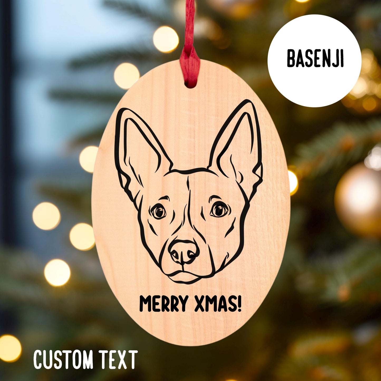 Basenji Christmas Tree Ornament