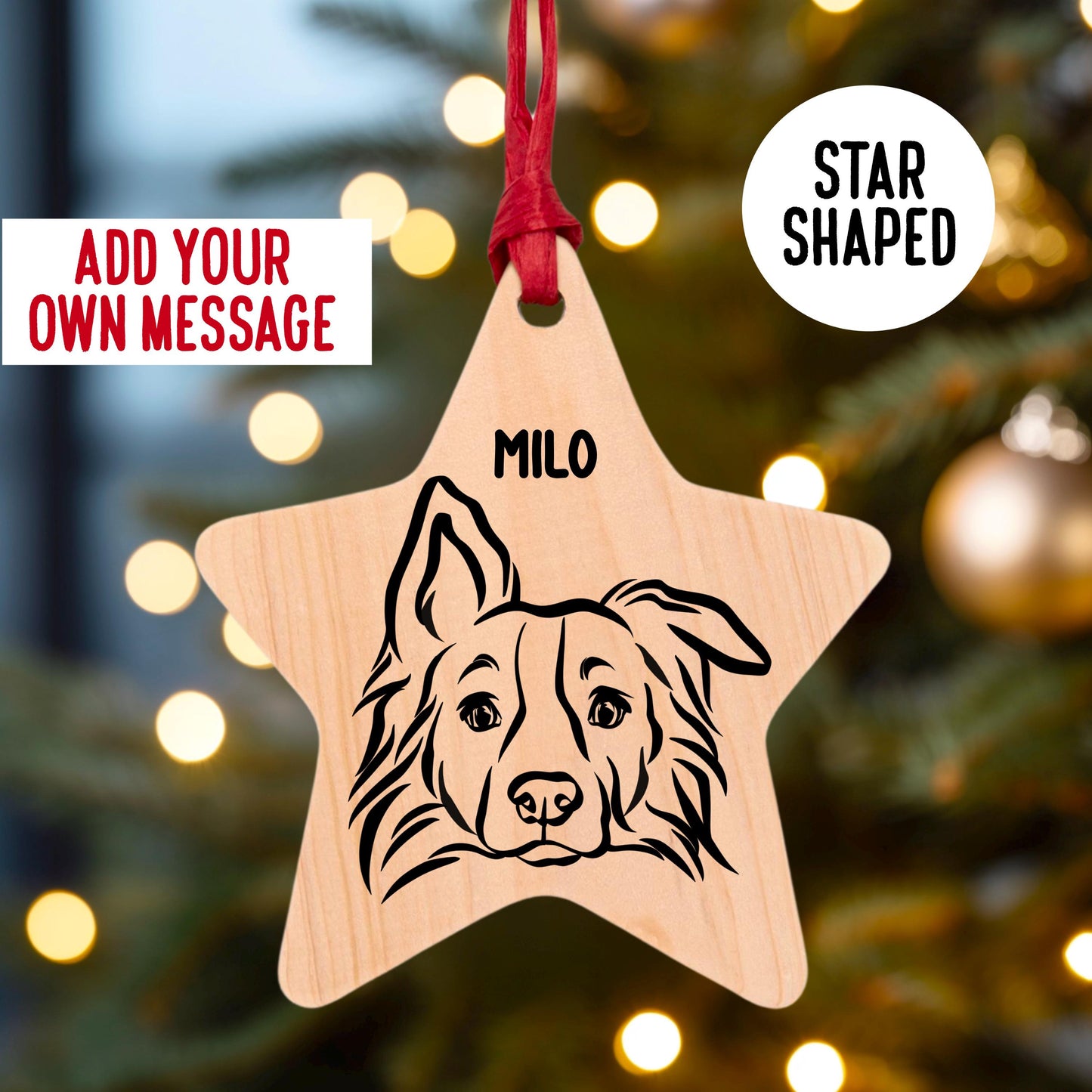 Border Collie Christmas Tree Ornament