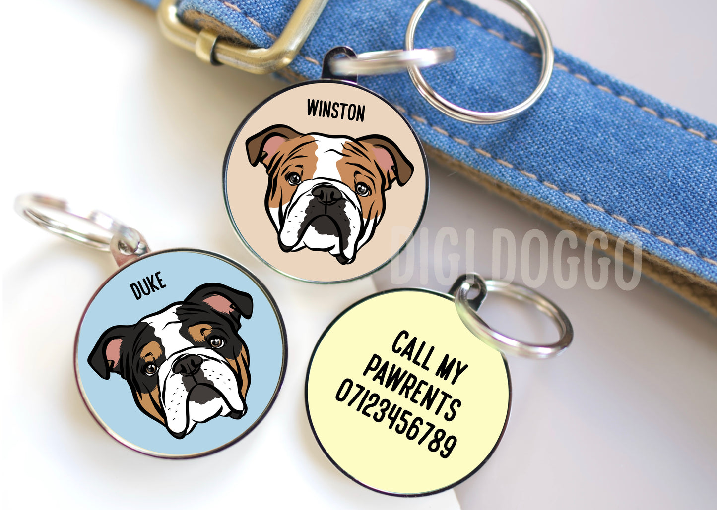 English Bulldog ID Tag