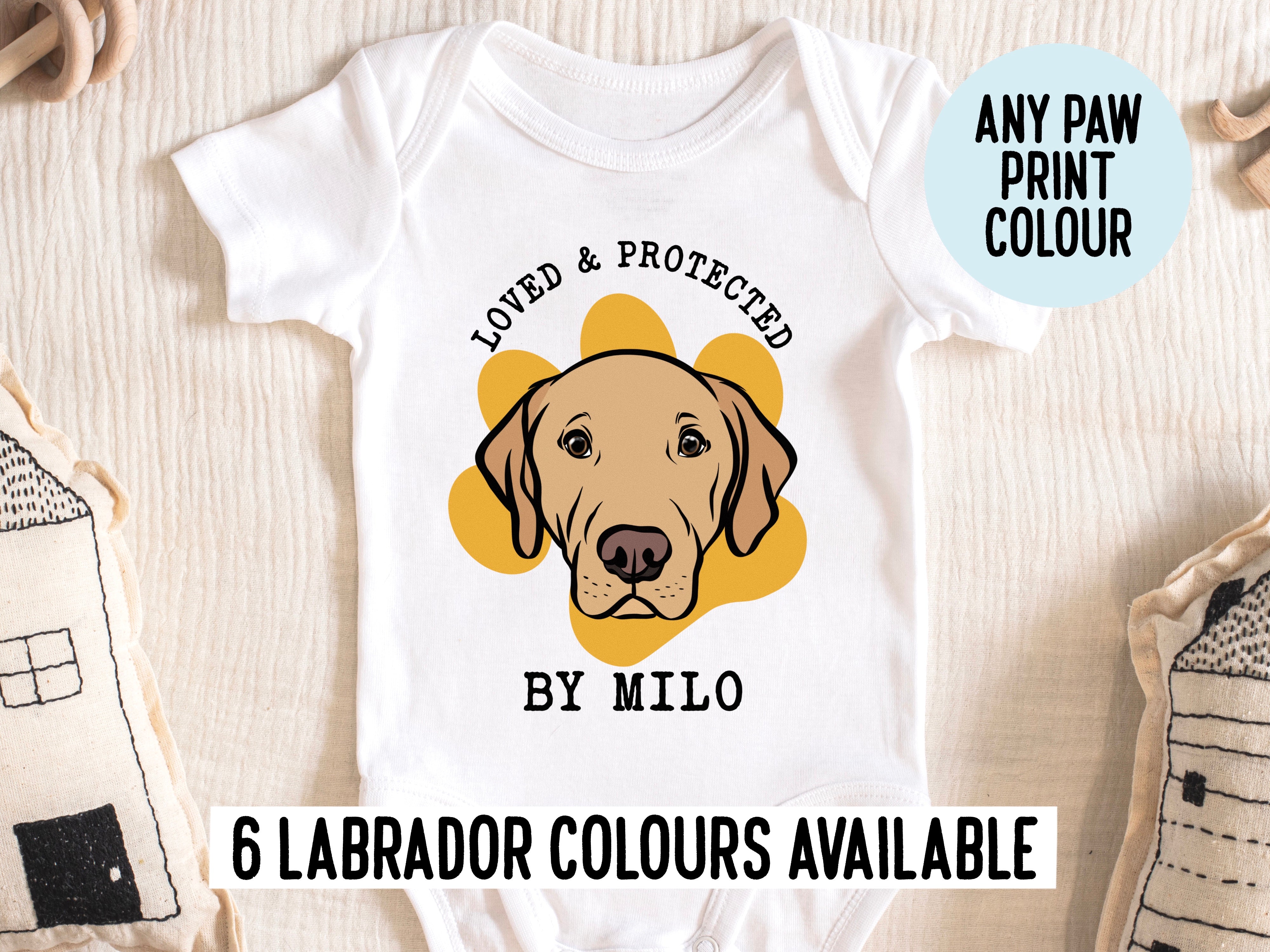 Labrador Retriever Print Baby Leggings, Organic Cotton Baby