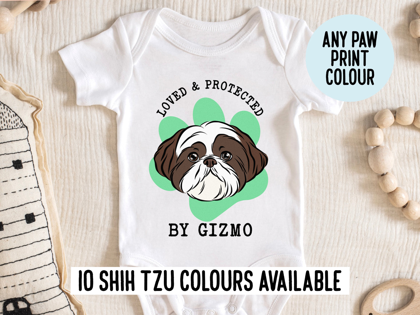 Shih Tzu Baby Onesie
