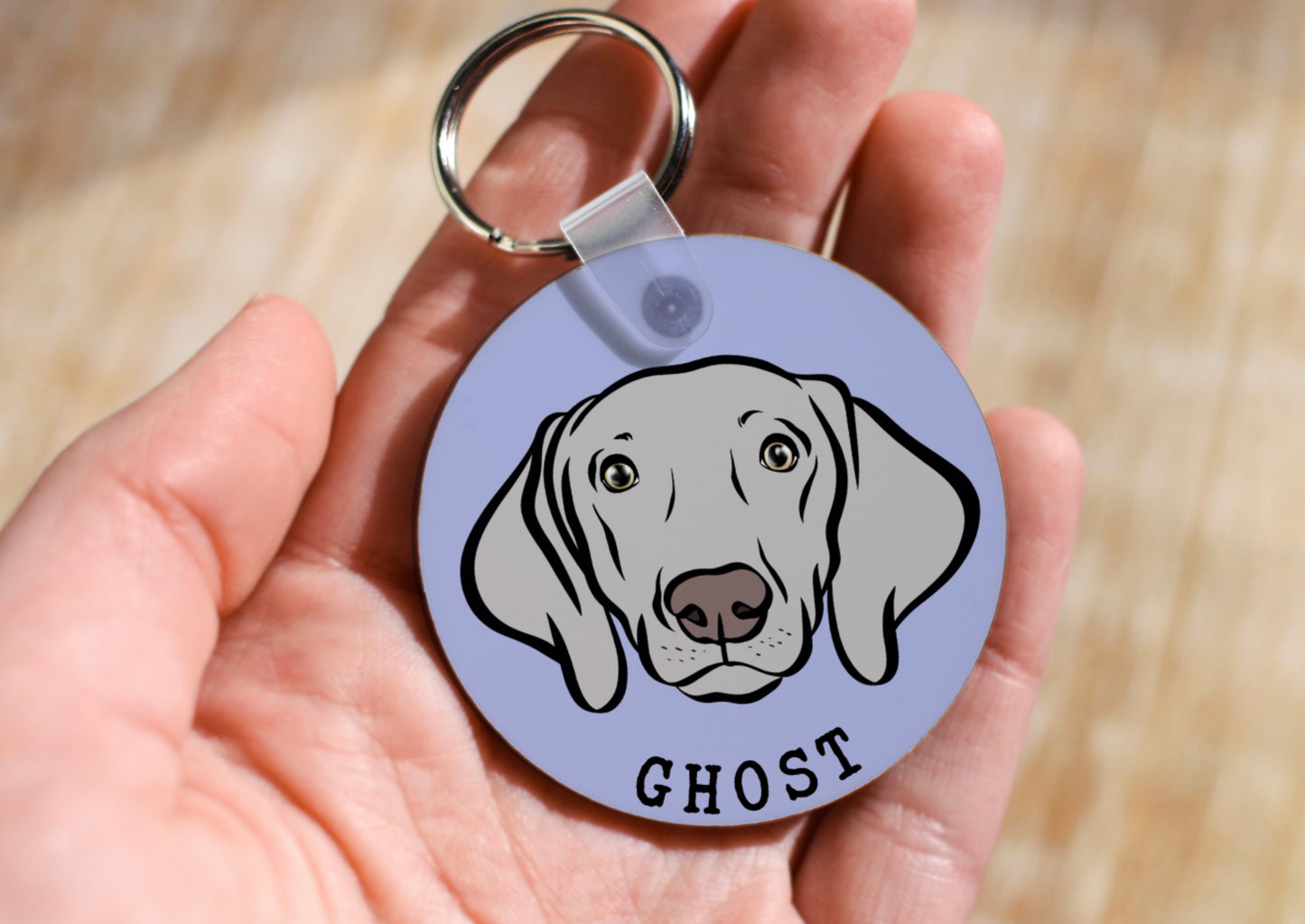 Personalised Weimaraner Keyring
