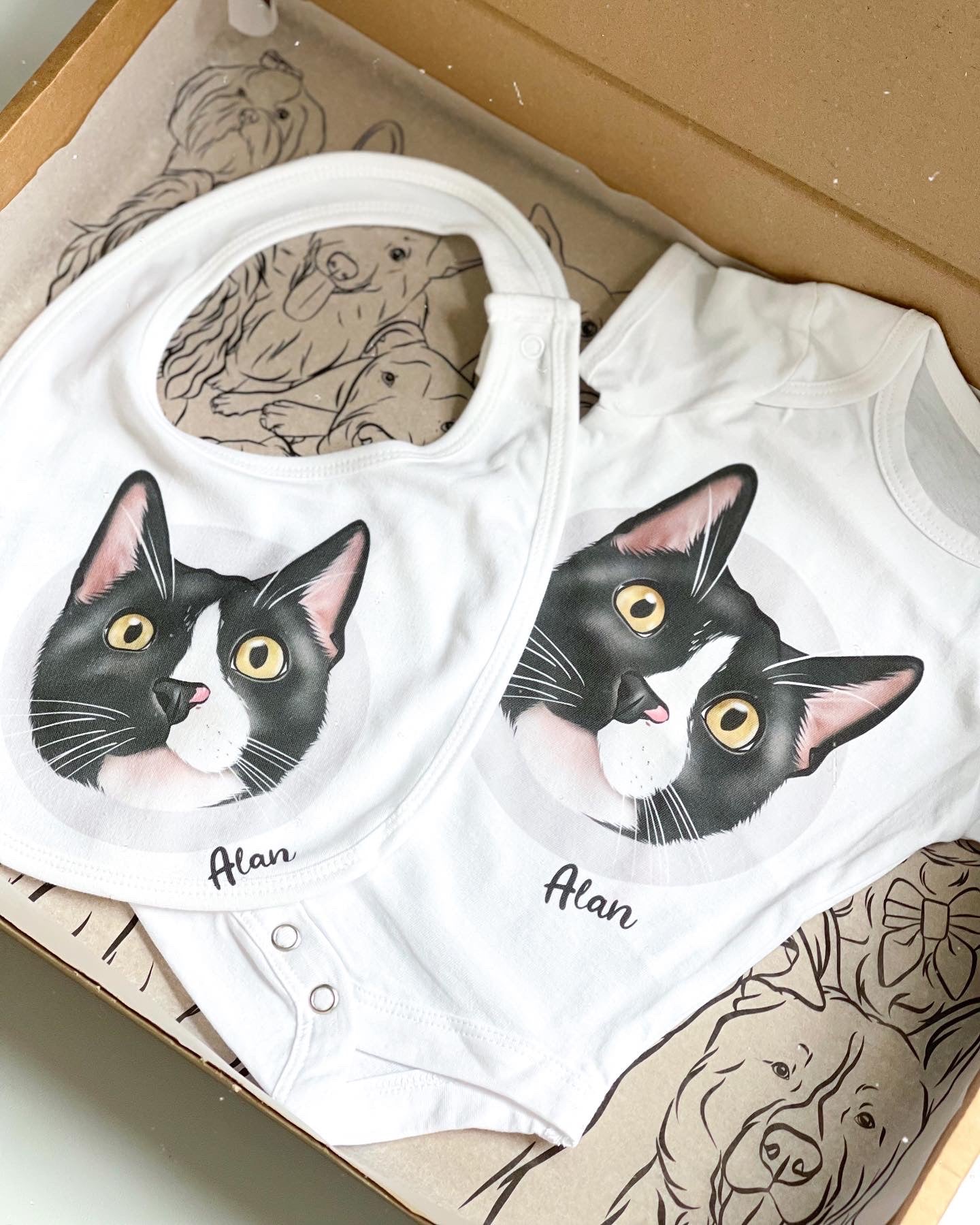 Pet Portrait Baby Bib