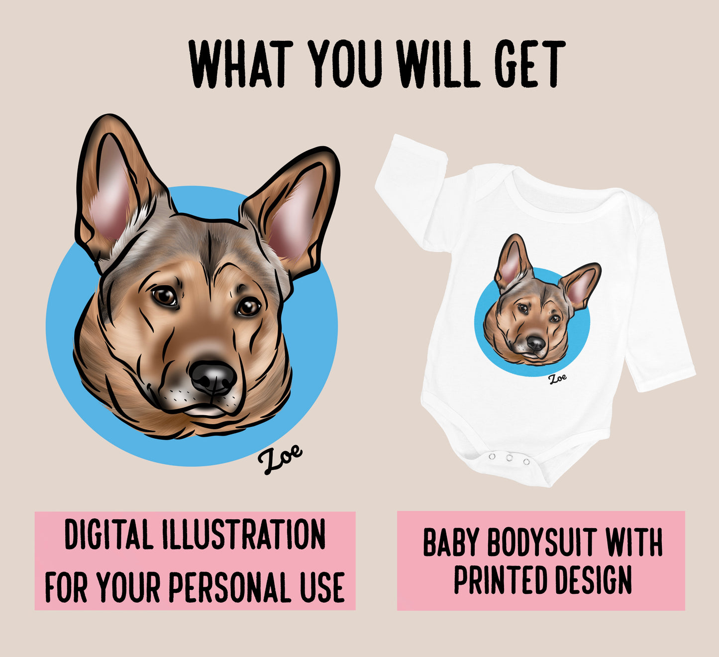 Long Sleeve Baby Onesie (White)