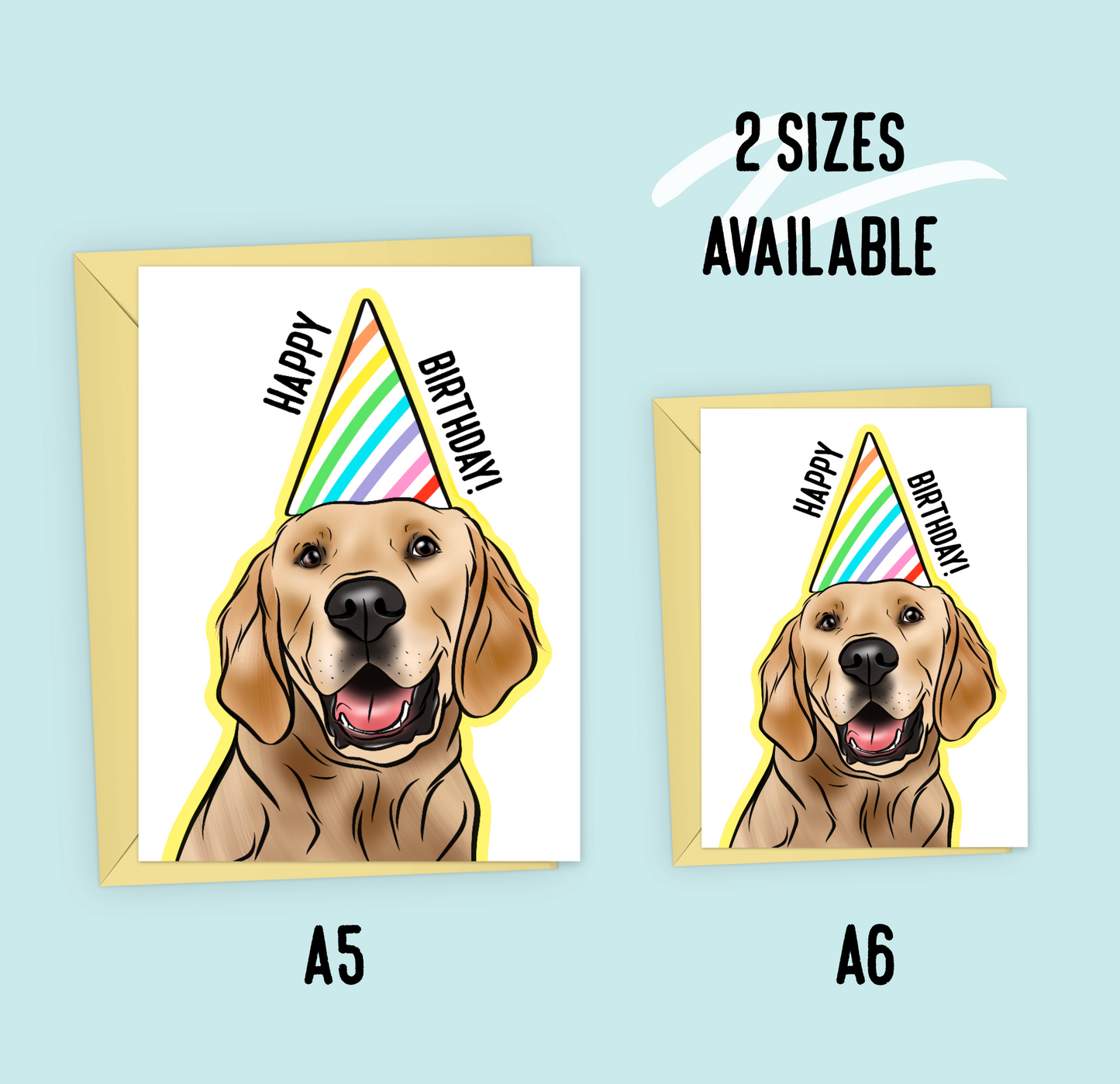 Golden Retriever Birthday Card