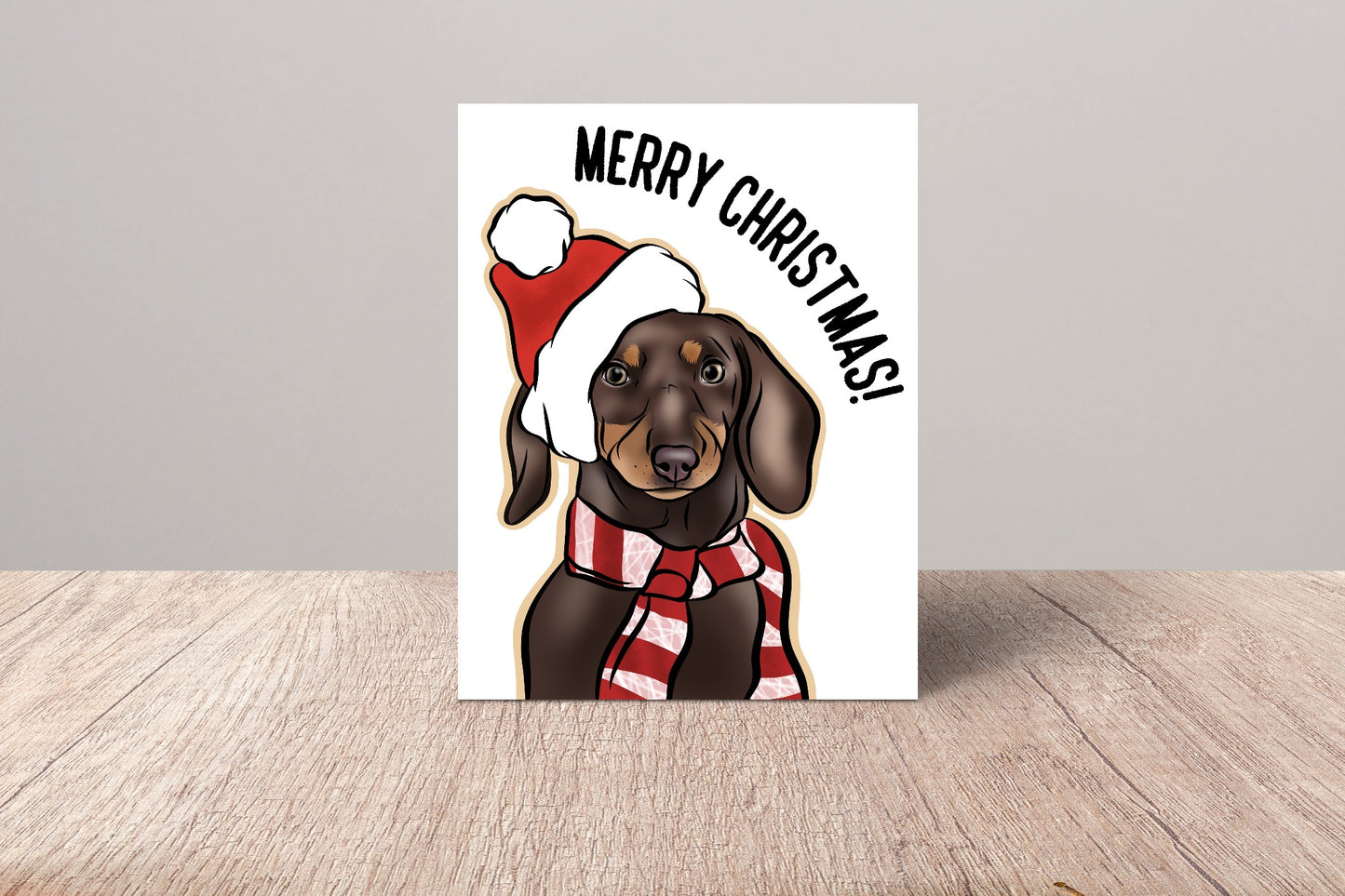 Dachshund Christmas Card