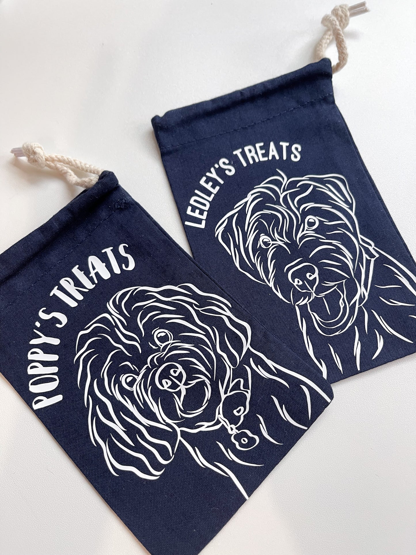 Pet Portrait Treat Bag (Navy)