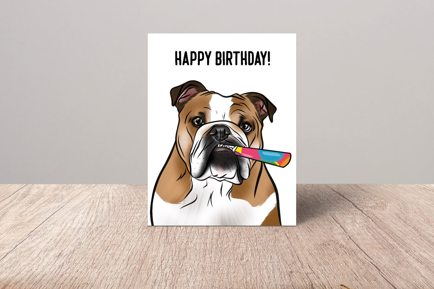 English Bulldog Birthday Card