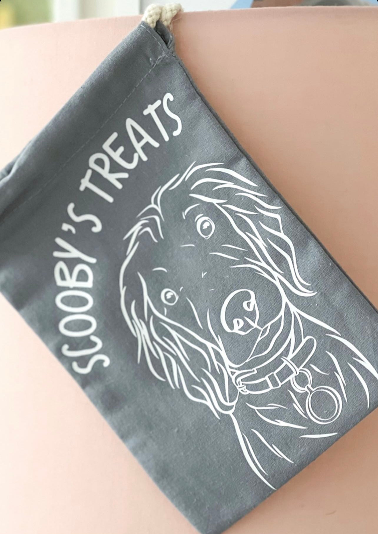 Pet Portrait Treat Bag (Grey)