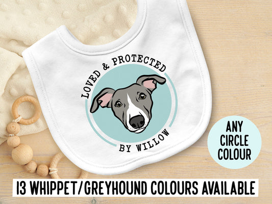 Whippet/ Greyhound Baby Bib