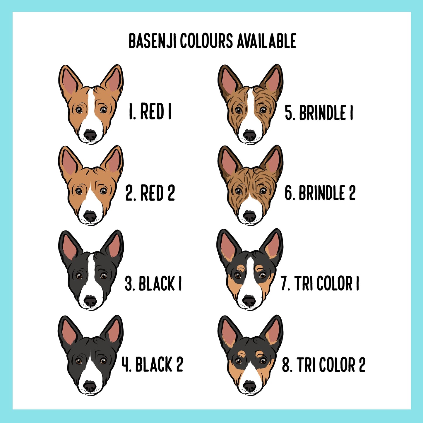 Basenji Christmas Card/ Personalised Dog Breed Portrait Greeting Card/ Festive Dog Owner Folded Card/ Basenji Customised Celebration Card