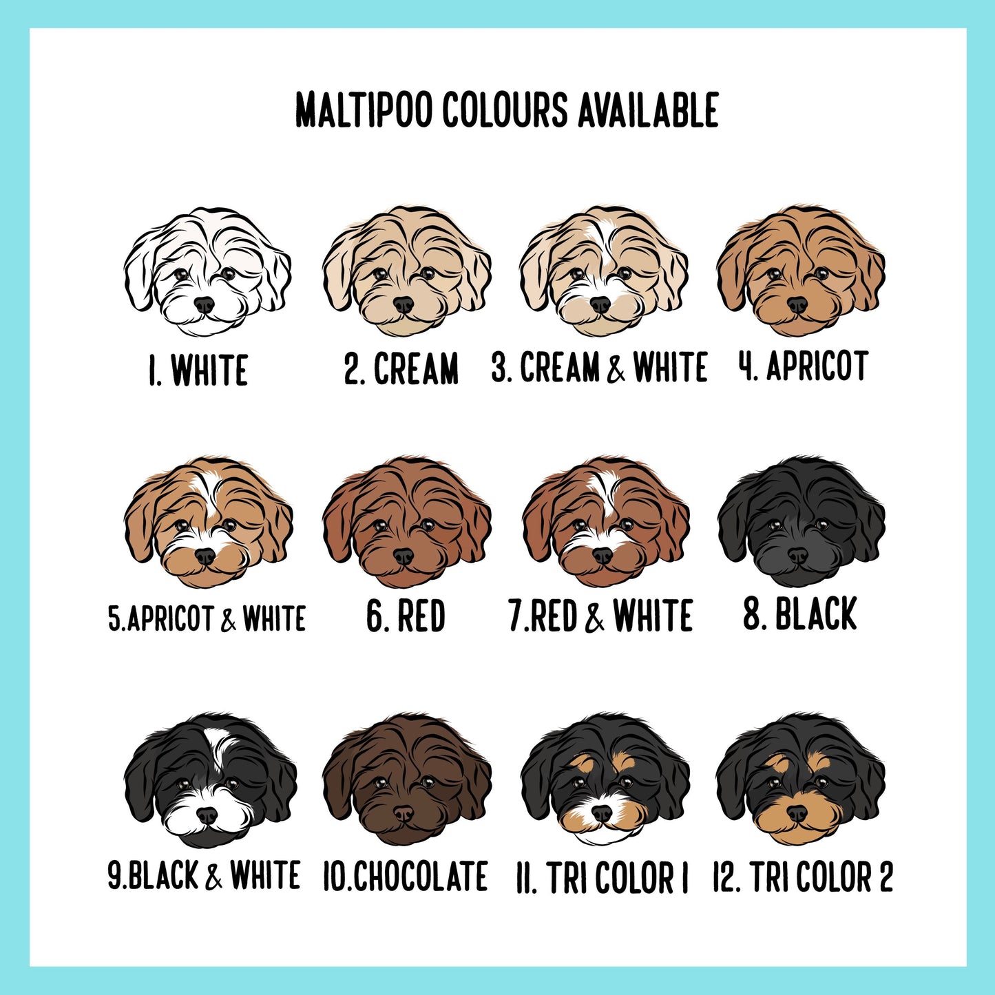 Cute Maltipoo Christmas Card/ Personalised Message Dog Greeting Card/ Small Dog Breed Festive Card/ Maltipoo Owner Card/ Dog Lover Card