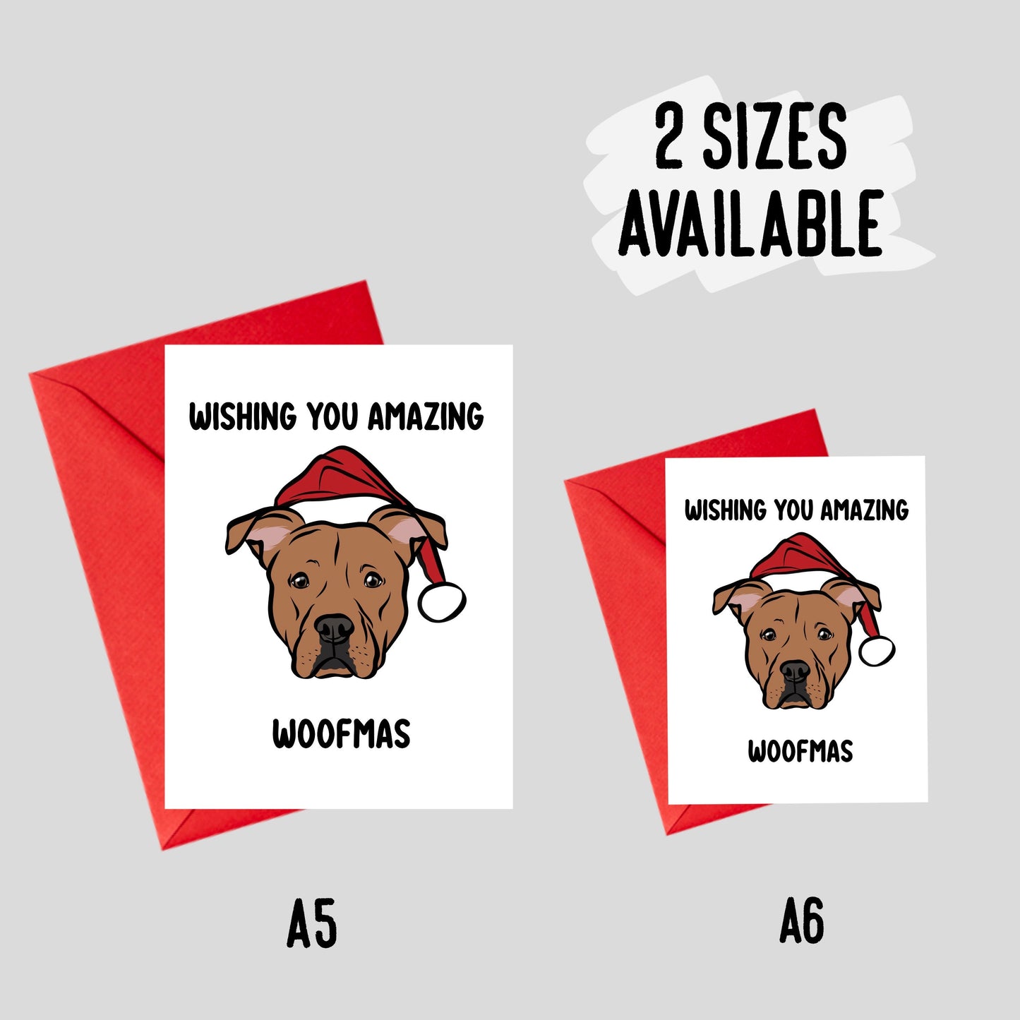 Staffordshire Bull Terrier Christmas Card