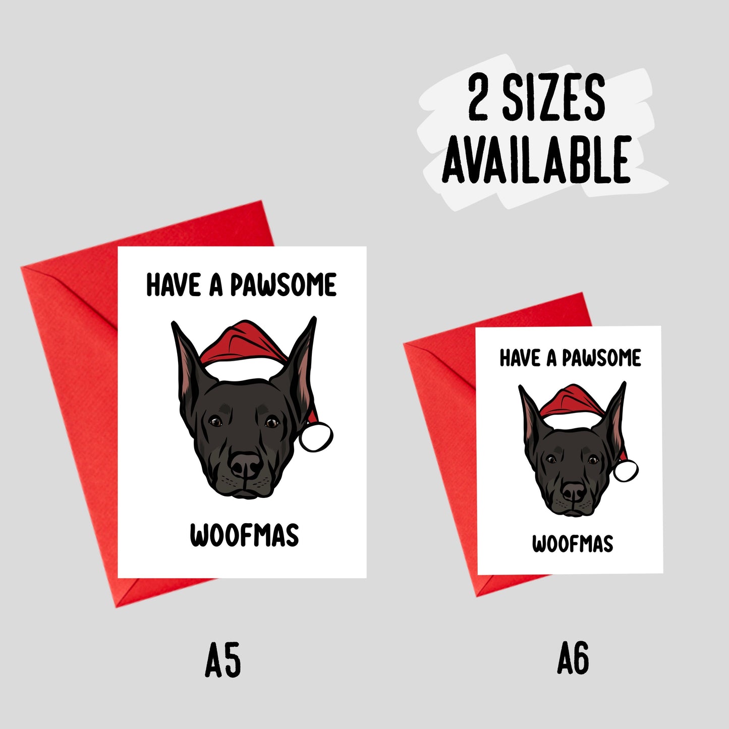 Doberman Christmas Card