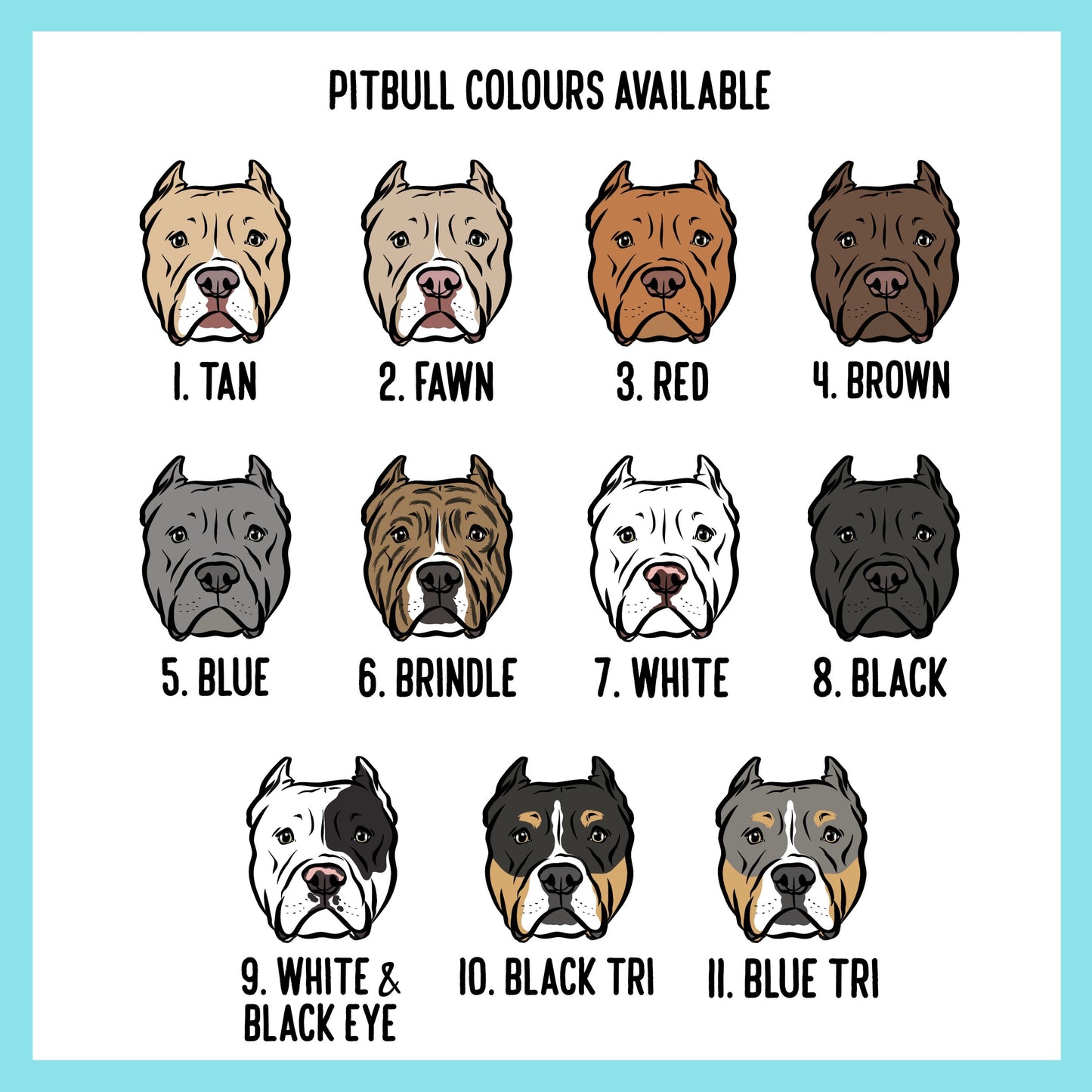 Pitbull Face Christmas Card