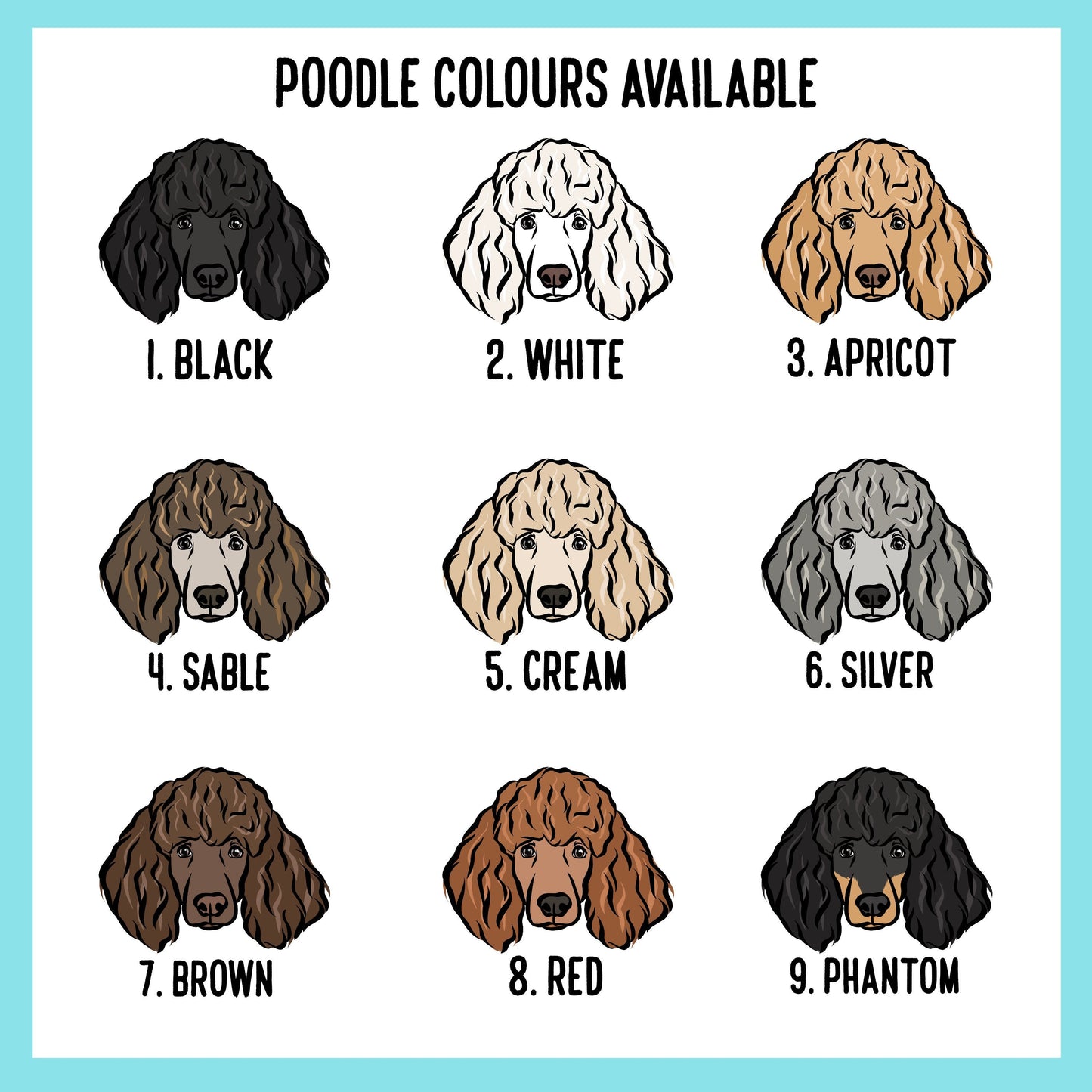 Poodle Christmas Card