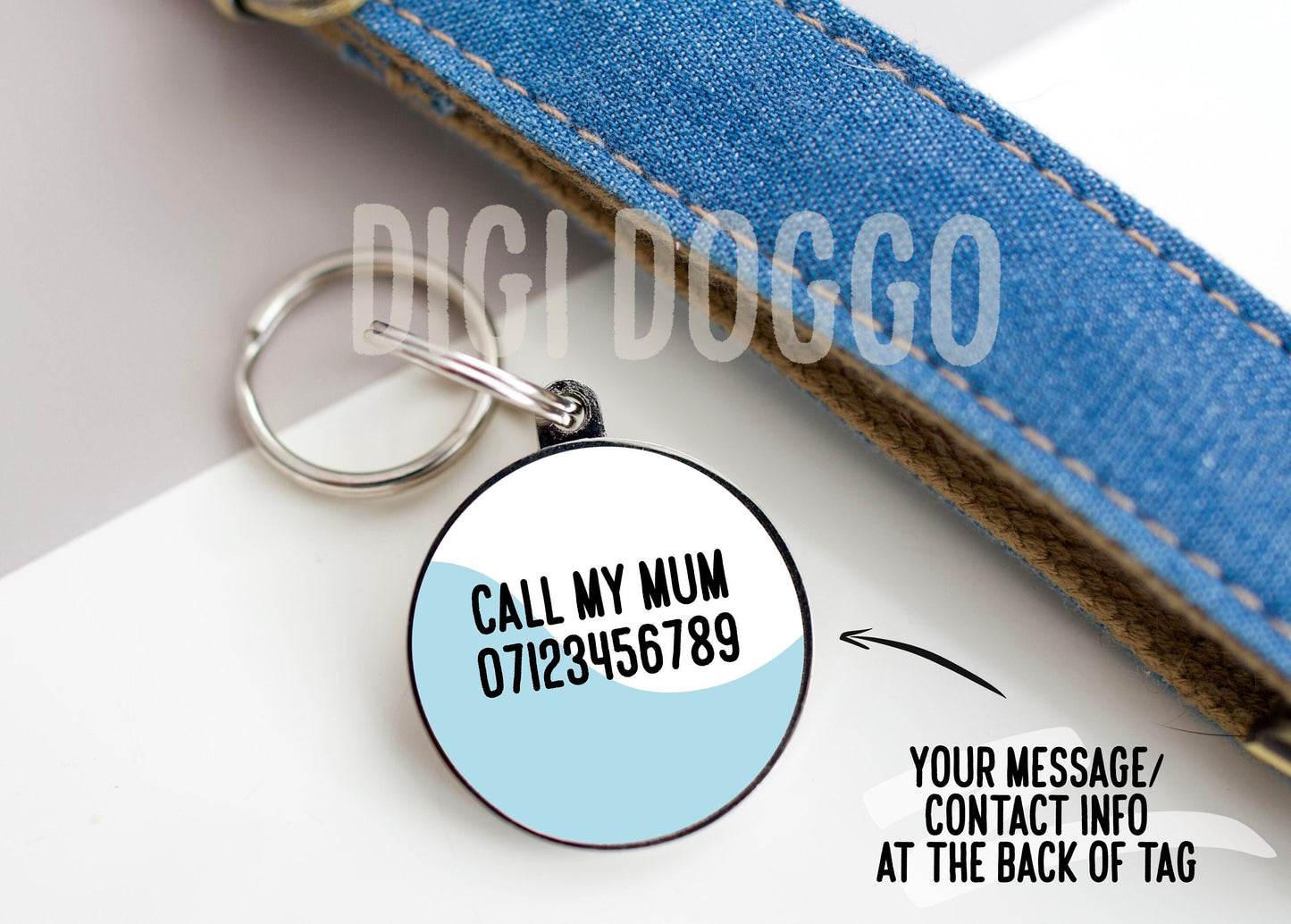 Dogue de Bordeaux Outline ID Tag/ Personalised Dog Breed Face Circle Tag/ Customised Dogue de Bordeaux Portrait Tag/ Stylish Dog Lovers Gift