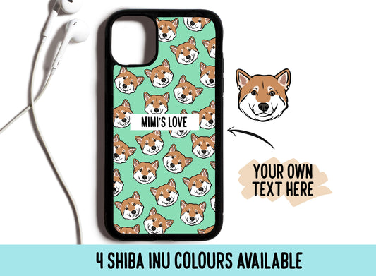 Shiba Inu Face Phone Case/ Personalised Dog Portrait Phone Case/ Custom Dog Phone Cover/ Cute Shiba Inu Owner Gift/ Shiba Inu Portrait Art