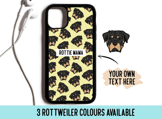 Rottweiler Face Phone Case/ Personalised Rottweiler Portrait Phone Case/ Adorable Dog Phone Accessory/ Unique Rottweiler Owner Gift