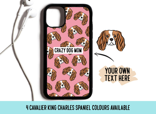 Cavalier King Charles Spaniel Face Phone Case/ Personalised Dog Breed Portrait Phone Case/ Bespoke Cavalier King Charles Spaniel Owner Gift