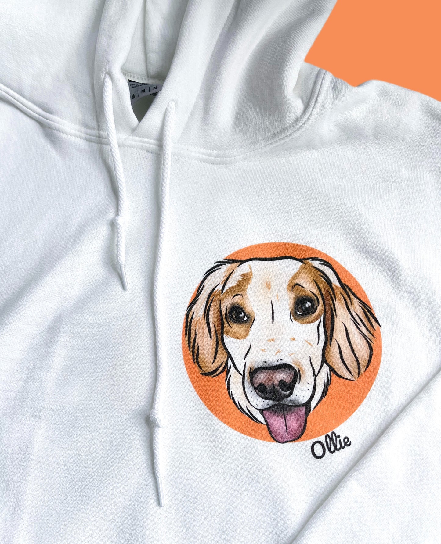 Pet Portrait Hoodie (White)