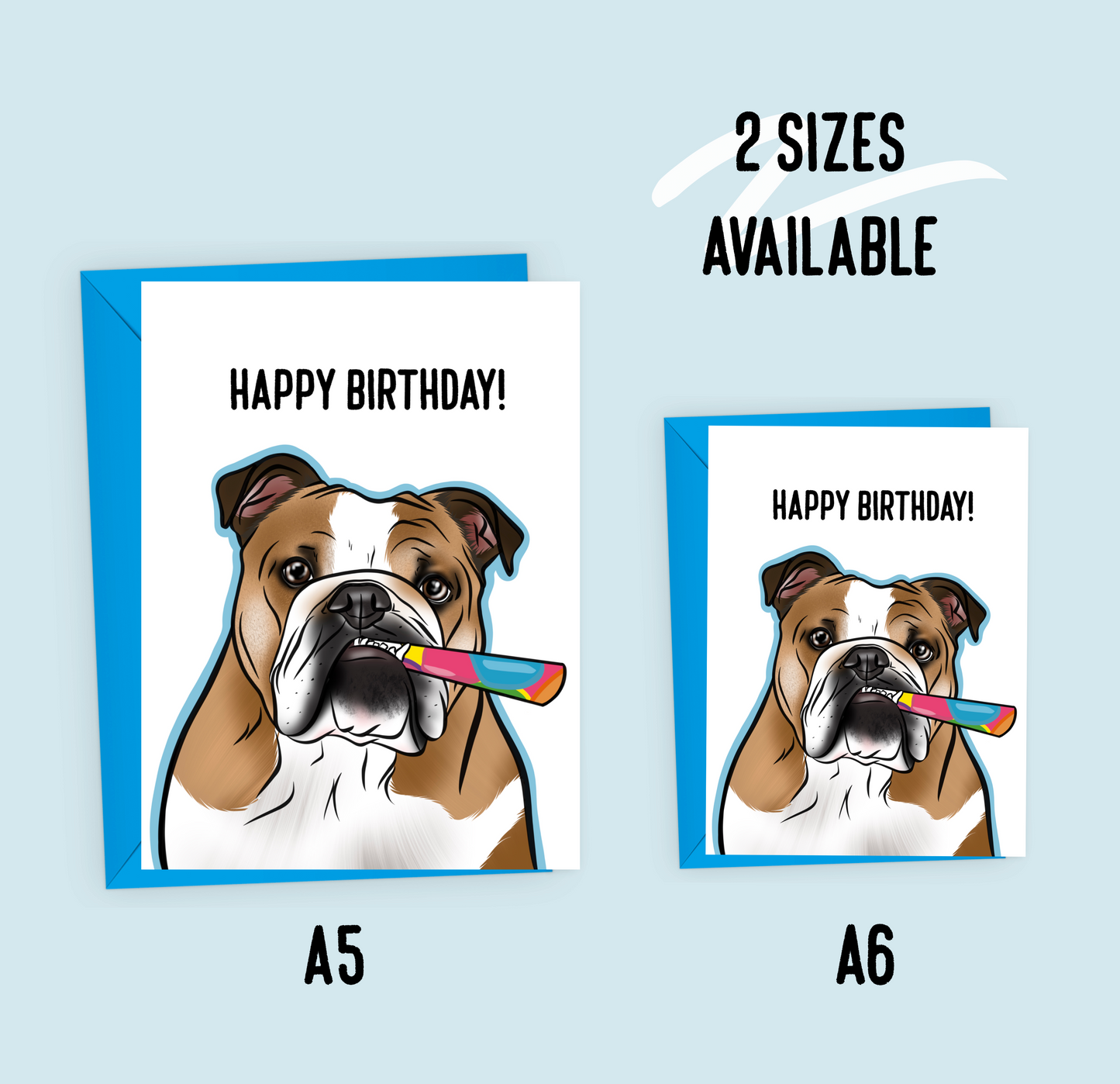 English Bulldog Birthday Card