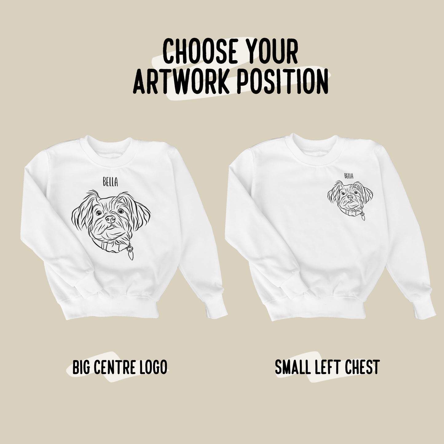 Outline Pet Portrait Sweatshirt (White)