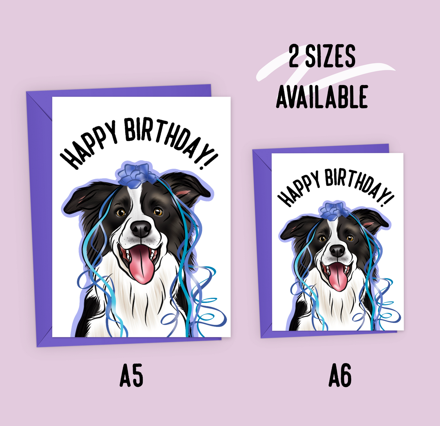 Border Collie Birthday Card